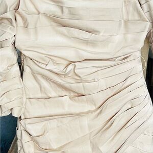 Chic Cream Long Sleeve Dress